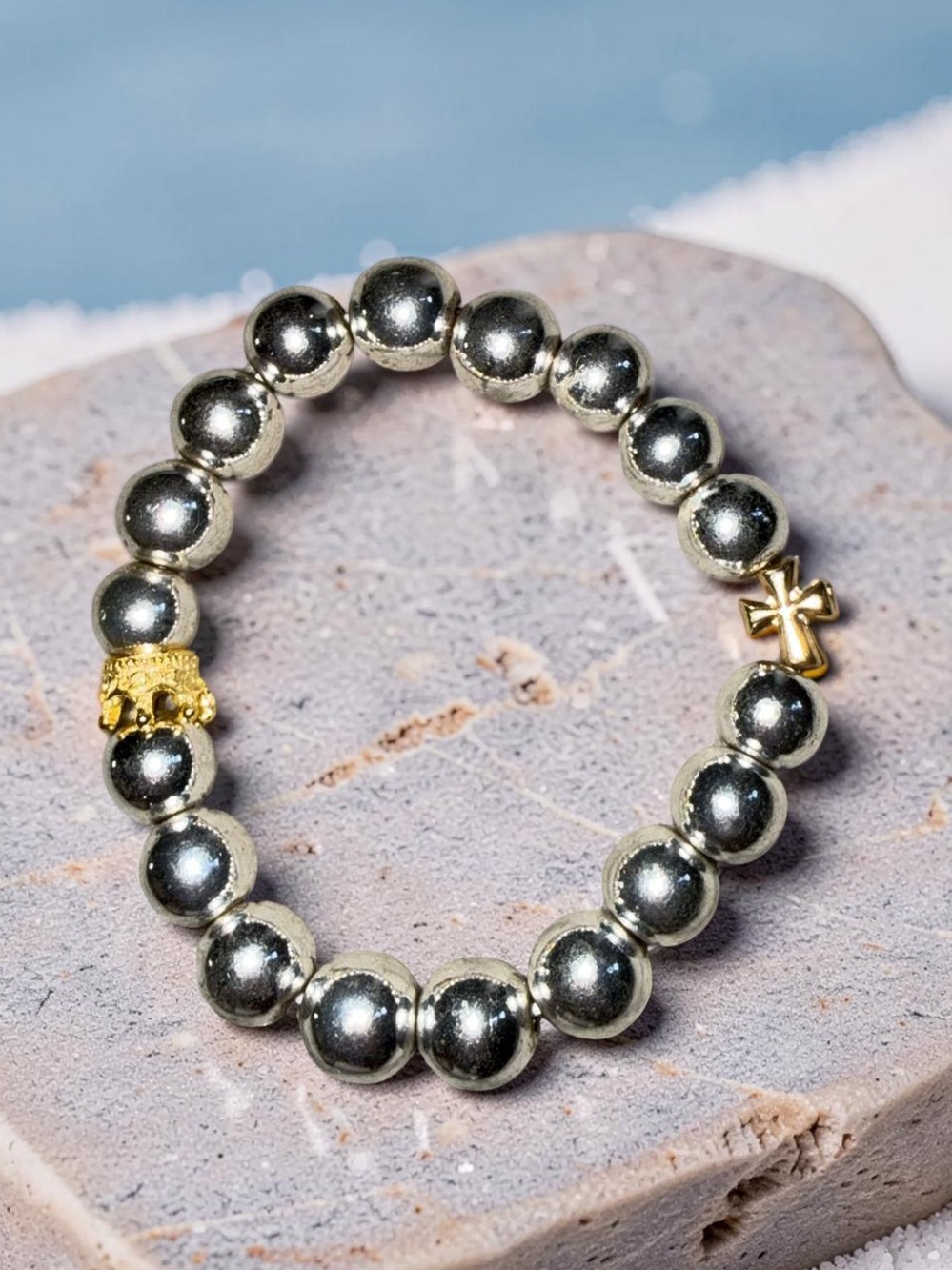 He ⬆️ is 👑 hematite Bracelet